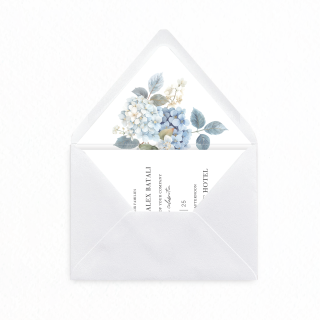 hydrangea envelope liner